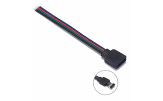 10mm 4 Pin RGB Female Connector Cable