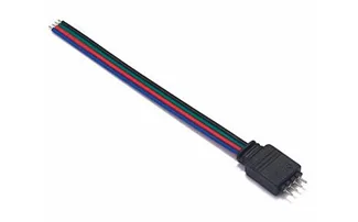 10mm 4 Pin RGB Male Connector Cable