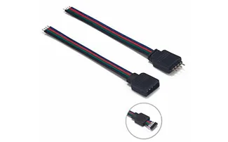 10mm 4 Pin RGB Male Female Connector Cable