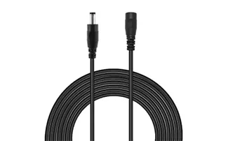 2.1 x 5.5mm DC 12V Power Extension Cable Black Color 1.5m Length