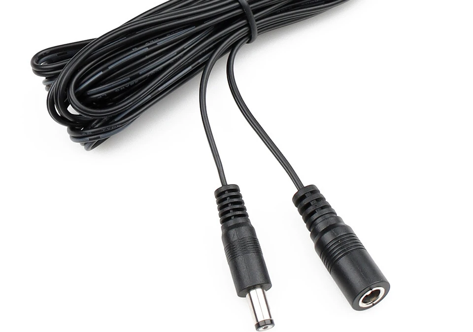 5.5 2.1mm male to female camera surveillance extension cable