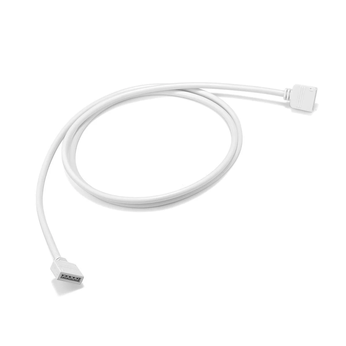 5pin RGBW female extension cable white round cable 30cm