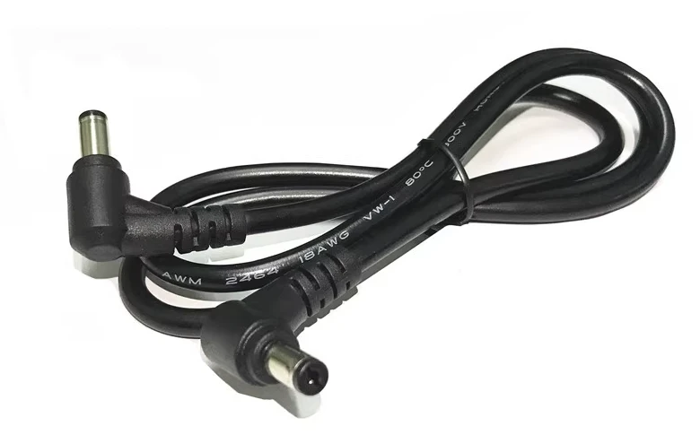 90 degree DC5.5-2.1mm double male 12V10A power cord