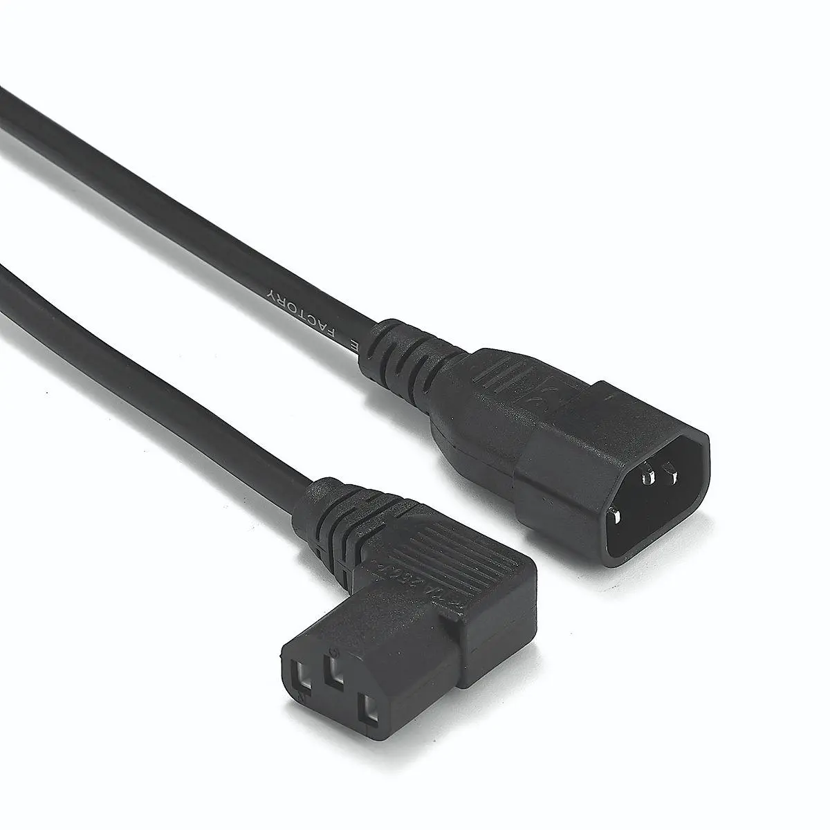 C13 C14 elbow power extension cable 2m 3x0.75mm²