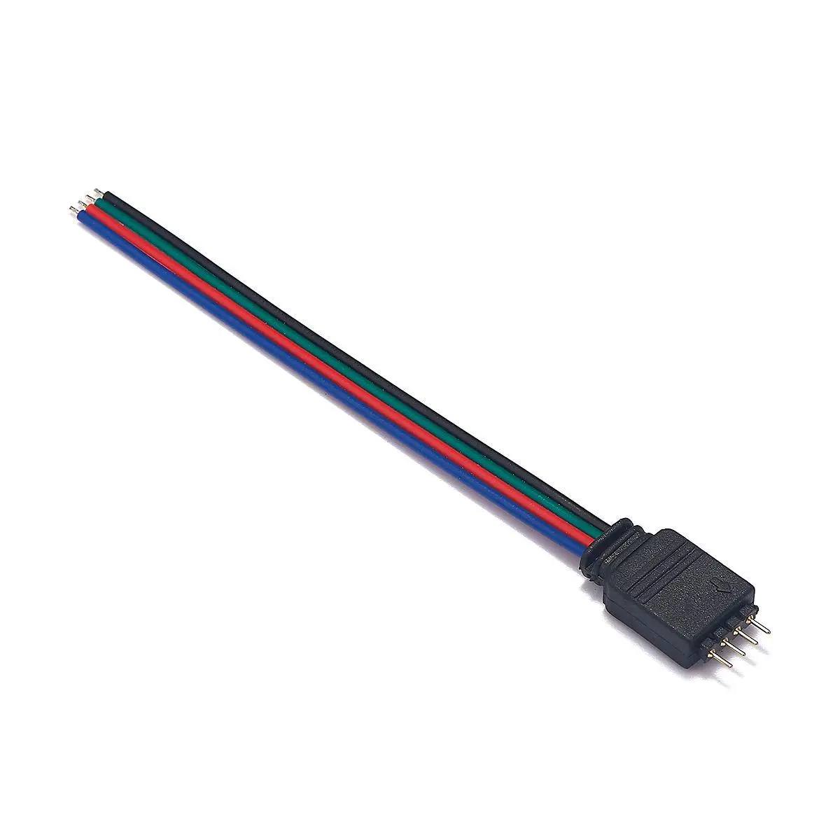 Custom 4pin injection male single side cable blue red green black parallel line 22AWG