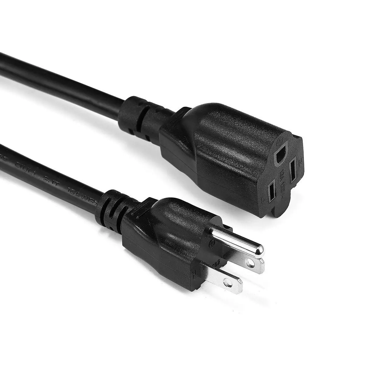 Customized American standard 3-pin 5-15P to 5-15R power cord 1m 3x16AWG