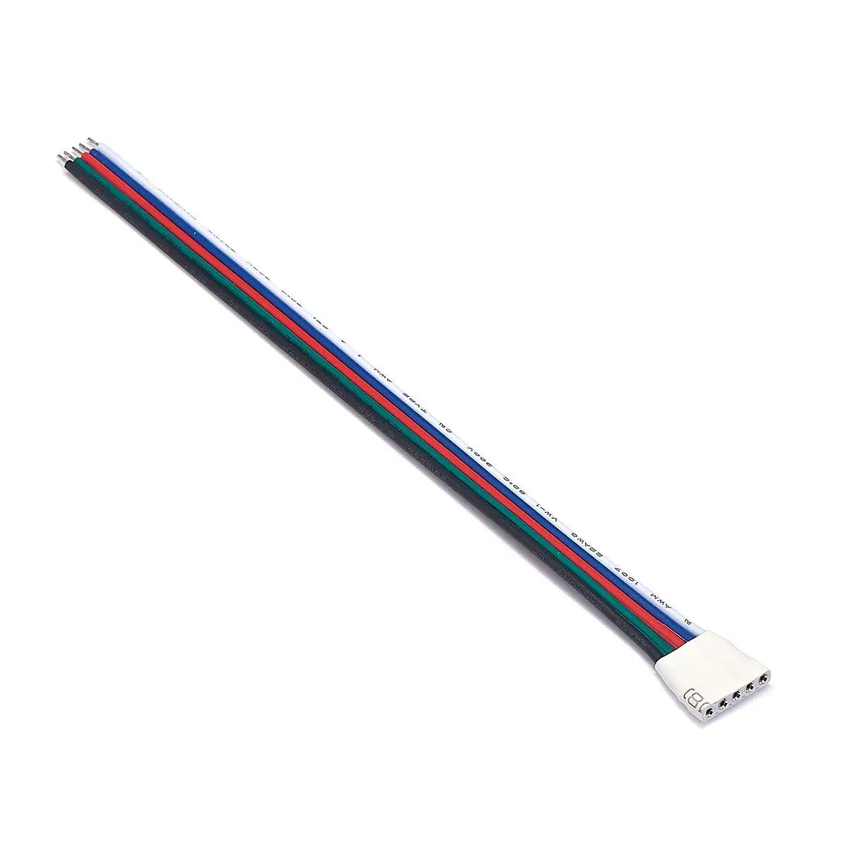 Customized 5pin heat shrink tube female single side line white blue red green black parallel line 22AWG 15cm 17-0.12