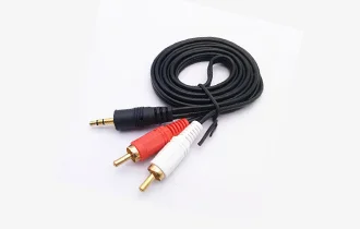 1.5m 3.5mm 1 to 2 RCA audio cable 8X0.08 core