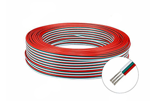 23456 White, green and red non-standard parallel flat wire