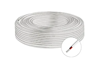 2464 2-core sheathed wire, white round wire