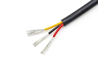 3 core 300V silicone wire cable black 10-30awg Outer diameter: 4.5-10mm