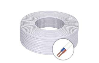 2464 Double insulated flat wire white 2 cores