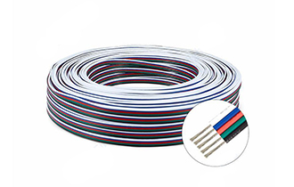 2468 5-core white, blue, red, green and black parallel wire