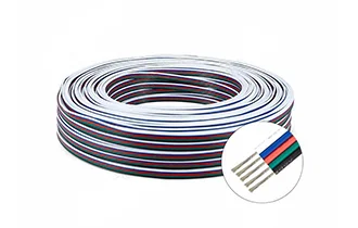 UL2468 5-core white, blue, red, green and black parallel silicone cable