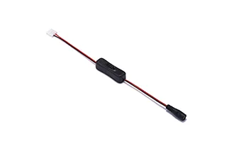 2pin 8mm clip DC female switch cable red and black parallel 22AWG 30cm 22AWG 17-0.14 DC head 5.5-21mm tinned copper