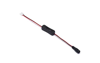 2pin 8mm clip DC female black switch wire red and black parallel wire 22AWG 30cm 22AWG 17-0.14 DC head 5.5-21mm tinned copper