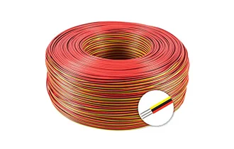 UL silicone red black yellow parallel wires 12-18awg 17/0.16 tinned copper