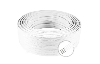 4 pin all white one cable printed, 18-22awg, 17/0.12, 21/0.14, 34/0.14