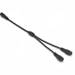 5.5 2.1mm DC 1 female to 2 female ways 22AWG 30cm black