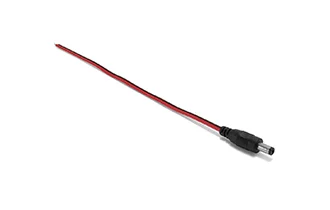 5.5*2.1mm DC male single side cable 20AWG 30cm red and black parallel cable