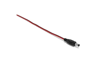 5.5*2.1mm DC male single side cable 22AWG 30cm red and black