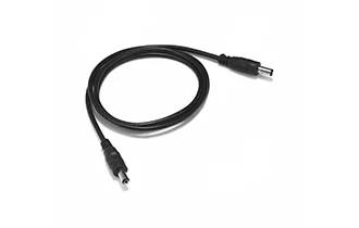 5.5 2.1mm DC Male Silicone Extension Cable 22AWG 100cm Black