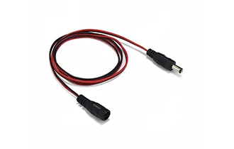 5.5*2.1mm DC extension cable 22AWG red and black bare wire