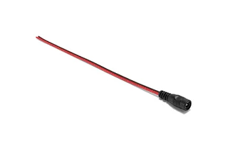 5.5 2.1mm DC female single side cable 20AWG 30cm red and black parallel cable