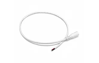 5.5 2.1mm DC female single side cable 22AWG 45cm white