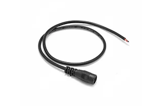 5.5 2.1mm DC female single side cable 22AWG 45cm black