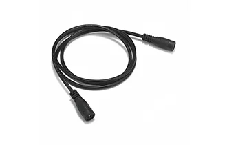 5.5 2.1mm DC Female Silicone Extension Cable 22AWG Black