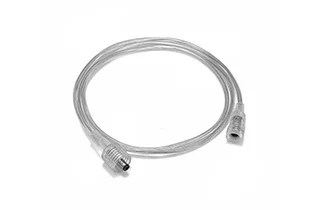 5.5 2.1mm DC audio plug waterproof extension cable 22AWG 100cm transparent wire diameter 3.5mm 17/0.14