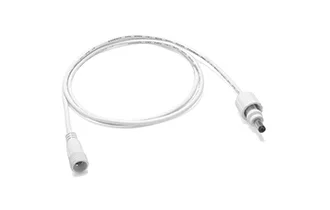 5.5 2.1mm DC audio plug waterproof extension cable 22AWG 1m white wire diameter 3.5mm 17/0.14