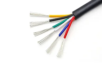 UL2464 6-core PVC cable 14-30awg OD 3.5-8.8mm 1mm 300V tinned copper black