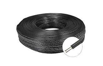 UL double black printing white section parallel wire cable