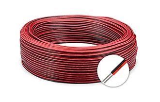 UL2468 2-core red and black parallel wire 16-28AWG tinned copper RoHS certified