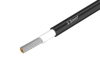 Photovoltaic cable black 2.5mm² - 6mm² 1500V Tinned copper 100m