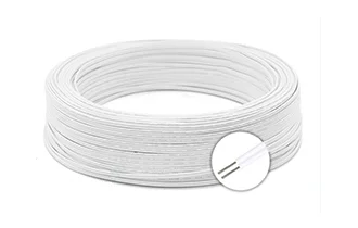 2 pin all white one cable printed, 18-22awg, 17/0.12, 21/0.14, 34/0.14