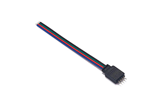 4pin injection male single side cable blue red green black parallel line 22AWG 7/0.12