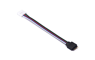 5pin 10mm clip male cable white blue red green black parallel line 22AWG 17/0.12