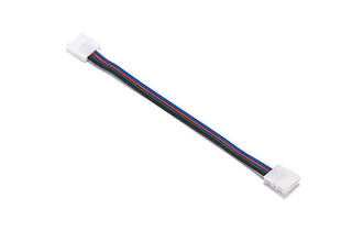 5pin 10mm clip double female connector cable white blue red green black parallel line 22AWG 15cm 17/0.12