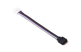 5pin 12mm clip male cable white blue red green black parallel line 22AWG