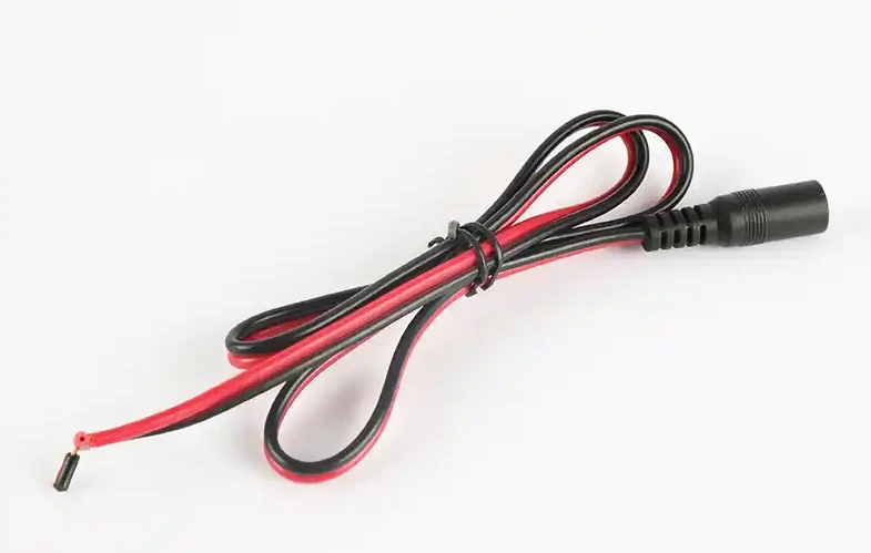 24v surveillance camera dc power cable red and black male and female plug-in audio cable