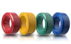 Electrical wires with different colored insulation