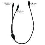 Custom 1 to 2 way DC power Splitter Cable (1 male to 2 female)