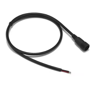 Black 5.5m 2.1mm Female Waterproof DC Power Pigtail Cable