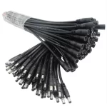 5.5mm x 2.1mm Male Female DC Socket Jack Plug Connector Cable Pigtail 1-100pcs