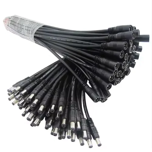 5.5mm x 2.1mm Male Female DC Socket Jack Plug Connector Cable Pigtail 1-100pcs