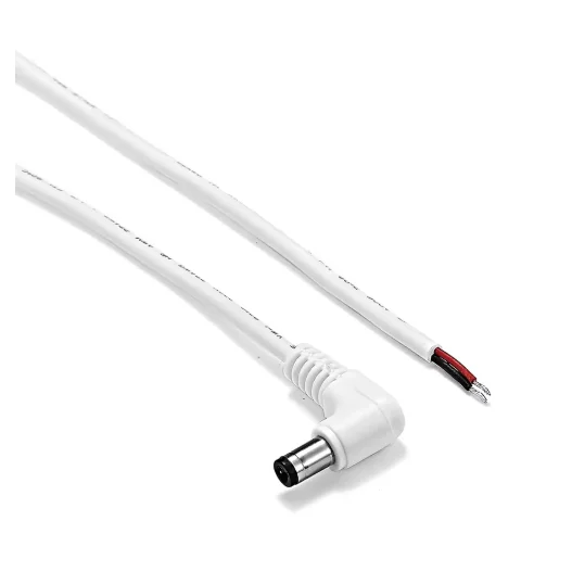 2.0m 5.5x2.1mm Male Angled DC Power Pigtail Cable Right Angle
