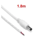 1.8m 5.5x2.1mm Male Angled DC Power Pigtail Cable